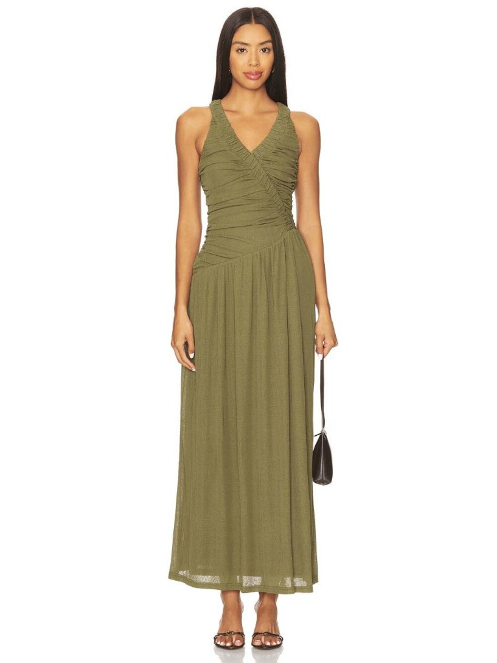 SOVERE Rua Dress Olive Size Large NWT